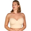 image:imageHSIA Longline Strapless Bra for Women AntiSlip Support Corset for Large Bust Convertible Bustier Bandeau for Big BreastsBeige