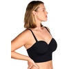 image:imageHSIA Longline Strapless Bra for Women AntiSlip Support Corset for Large Bust Convertible Bustier Bandeau for Big BreastsBlack
