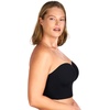 image:imageHSIA Longline Strapless Bra for Women AntiSlip Support Corset for Large Bust Convertible Bustier Bandeau for Big BreastsBlack
