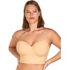 image:imageHSIA Longline Strapless Bra for Women AntiSlip Support Corset for Large Bust Convertible Bustier Bandeau for Big BreastsNude