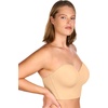 image:imageHSIA Longline Strapless Bra for Women AntiSlip Support Corset for Large Bust Convertible Bustier Bandeau for Big BreastsNude
