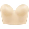 image:imageHSIA Longline Strapless Bra for Women AntiSlip Support Corset for Large Bust Convertible Bustier Bandeau for Big BreastsSatin Beige