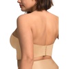 image:imageHSIA Longline Strapless Bra for Women AntiSlip Support Corset for Large Bust Convertible Bustier Bandeau for Big BreastsSatin Beige