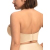 image:imageHSIA Longline Strapless Bra for Women AntiSlip Support Corset for Large Bust Convertible Bustier Bandeau for Big BreastsSatin Nude