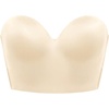 image:imageHSIA Longline Strapless Bra for Women AntiSlip Support Corset for Large Bust Convertible Bustier Bandeau for Big BreastsSatin Nude