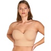 image:imageHSIA Longline Strapless Bra for Women AntiSlip Support Corset for Large Bust Convertible Bustier Bandeau for Big BreastsSoft Beige