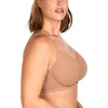 image:imageHSIA Minimizer Bra for Women  Air Mesh TShirt Full Coverage Seamless Bra Plus Size Underwire Padded Bra for Large BustDark Beige