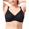 image:imageHSIA Minimizer Bra for Women  Full Coverage Seamless Lace Bra Plus Size Underwire Unlined Bra for Heavy BreastBlack