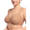 image:imageHSIA Minimizer Bra for Women  Full Coverage Seamless Lace Bra Plus Size Underwire Unlined Bra for Heavy BreastDark Beige