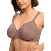 image:imageHSIA Minimizer Bra for Women  Full Coverage Seamless Lace Bra Plus Size Underwire Unlined Bra for Heavy BreastDark Brown Purple