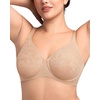 image:imageHSIA Minimizer Bra for Women  Full Coverage Seamless Lace Bra Plus Size Underwire Unlined Bra for Heavy BreastLight Beige