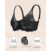 image:imageHSIA Minimizer Bras for Women Full Coverage Embroidered Bras Plus Size Bra for Heavy Breasts Unlined Bra with UnderwireBlack