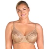image:imageHSIA Minimizer Bras for Women Full Coverage Embroidered Bras Plus Size Bra for Heavy Breasts Unlined Bra with UnderwireDark Beige Fbd0366