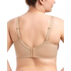 image:imageHSIA Minimizer Bras for Women Full Coverage Embroidered Bras Plus Size Bra for Heavy Breasts Unlined Bra with UnderwireLight Beige Fbd0366