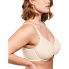 image:imageHSIA Minimizer Bras for Women Full Coverage Underwire Unlined Mesh Plus Size Convertible Bra for Big BustedApricot
