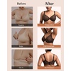 image:imageHSIA Minimizer Bras for Women Full Coverage Underwire Unlined Mesh Plus Size Convertible Bra for Big BustedBlack