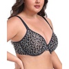 image:imageHSIA Minimizer Bras for Women Full Coverage Underwire Unlined Mesh Plus Size Convertible Bra for Big BustedBlack and Offwhite