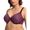 image:imageHSIA Minimizer Bras for Women Full Coverage Underwire Unlined Mesh Plus Size Convertible Bra for Big BustedBlack and Pink