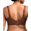 image:imageHSIA Minimizer Bras for Women Full Coverage Underwire Unlined Mesh Plus Size Convertible Bra for Big BustedCoffee Brown