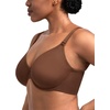 image:imageHSIA Minimizer Bras for Women Full Coverage Underwire Unlined Mesh Plus Size Convertible Bra for Big BustedCoffee Brown