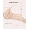 image:imageHSIA Minimizer Bras for Women Full Coverage Underwire Unlined Mesh Plus Size Convertible Bra for Big BustedLight Beige