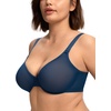 image:imageHSIA Minimizer Bras for Women Full Coverage Underwire Unlined Mesh Plus Size Convertible Bra for Big BustedOcean