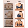 image:imageHSIA Minimizer Bras for Women Full Coverage Underwire Unlined Mesh Plus Size Convertible Bra for Big BustedOcean