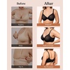 image:imageHSIA Minimizer Bras for Women Full Coverage Underwire Unlined Mesh Plus Size Convertible Bra for Big BustedSolid Black