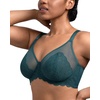 image:imageHSIA Minimizer Bras for Women Large Bust Full Coverage Lace Plus Size Bra  Mermaid ScalesBalsam Blue
