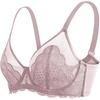 image:imageHSIA Minimizer Bras for Women Large Bust Full Coverage Lace Plus Size Bra  Mermaid ScalesBrown Purple