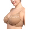 image:imageHSIA Minimizer Bras for Women Large Bust Full Coverage Lace Plus Size Bra  Mermaid ScalesDark Beige