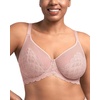 image:imageHSIA Minimizer Bras for Women Large Bust Full Coverage Lace Plus Size Bra  Mermaid ScalesDark Pink