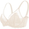 image:imageHSIA Minimizer Bras for Women Large Bust Full Coverage Lace Plus Size Bra  Mermaid ScalesLight Beige