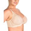 image:imageHSIA Minimizer Bras for Women Large Bust Full Coverage Lace Plus Size Bra  Mermaid ScalesLight Beige