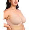 image:imageHSIA Minimizer Bras for Women Large Bust Full Coverage Lace Plus Size Bra  Mermaid ScalesLight Pink