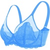 image:imageHSIA Minimizer Bras for Women Large Bust Full Coverage Lace Plus Size Bra  Mermaid ScalesMarine Blue