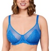 image:imageHSIA Minimizer Bras for Women Large Bust Full Coverage Lace Plus Size Bra  Mermaid ScalesMarine Blue