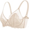 image:imageHSIA Minimizer Bras for Women Large Bust Full Coverage Lace Plus Size Bra  Mermaid ScalesNatural Nude