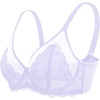 image:imageHSIA Minimizer Bras for Women Large Bust Full Coverage Lace Plus Size Bra  Mermaid ScalesPurple