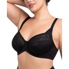image:imageHSIA Minimizer Bras for Women Large Bust Full Coverage Lace Plus Size Bra  Mermaid ScalesSoft Black