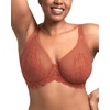 image:imageHSIA Minimizer Bras for Women Large Bust Full Coverage Lace Plus Size Bra  Mermaid ScalesSoft Clay