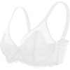 image:imageHSIA Minimizer Bras for Women Large Bust Full Coverage Lace Plus Size Bra  Mermaid ScalesWhite