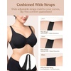 image:imageHSIA Minimizer Bras for Women Plus Size Full Coverage Unlined T Shirt Bra Seamless Underwire Cool Comfort Daily BrasBlack