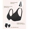 image:imageHSIA Minimizer Bras for Women Plus Size Full Coverage Unlined T Shirt Bra Seamless Underwire Cool Comfort Daily BrasBlack