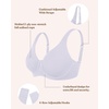 image:imageHSIA Minimizer Bras for Women Plus Size Full Coverage Unlined T Shirt Bra Seamless Underwire Cool Comfort Daily BrasGrey Purple