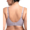 image:imageHSIA Minimizer Bras for Women Plus Size Full Coverage Unlined T Shirt Bra Seamless Underwire Cool Comfort Daily BrasGrey Purple