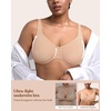 image:imageHSIA Minimizer Bras for Women Plus Size Full Coverage Unlined T Shirt Bra Seamless Underwire Cool Comfort Daily BrasLight Beige