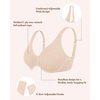 image:imageHSIA Minimizer Bras for Women Plus Size Full Coverage Unlined T Shirt Bra Seamless Underwire Cool Comfort Daily BrasLight Beige01