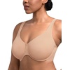 image:imageHSIA Minimizer Bras for Women Plus Size Full Coverage Unlined T Shirt Bra Seamless Underwire Cool Comfort Daily BrasLight Beige01