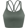 image:imageHSIA Sports Bras for Women Strappy Criss Cross Back Medium Support Yoga Crop Top with Removable Padded CupArmy Green